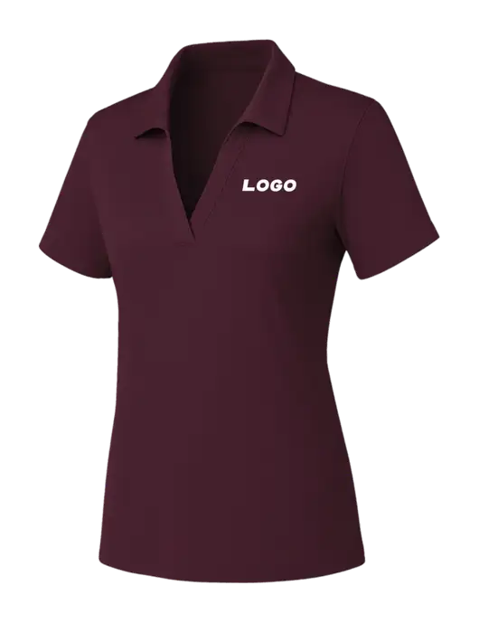 Womens Maroon PosiCharge RacerMesh Polo w/Logo