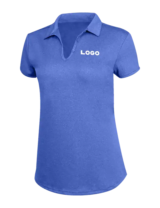 Womens Light Royal Trace Heather Polo w/Logo