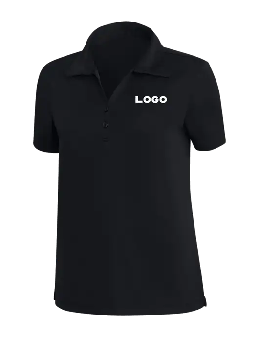 TravisMathew Black Womens Coto Performance Polo w/Logo