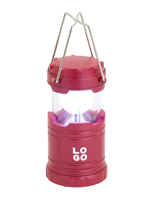 Red Mini Retro Lantern w/Logo