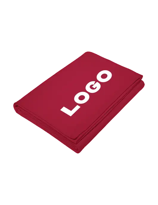 Core Red Fleece Sweatshirt Blanket w/Logo