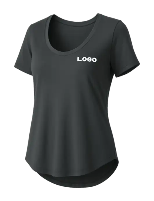 Mercer+Mettle Womens Dark Grey Stretch Jersey Relaxed Scoop w/Logo
