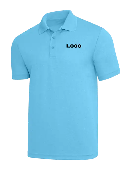 Light Sapphire Heather PosiCharge RacerMesh Polo w/Logo