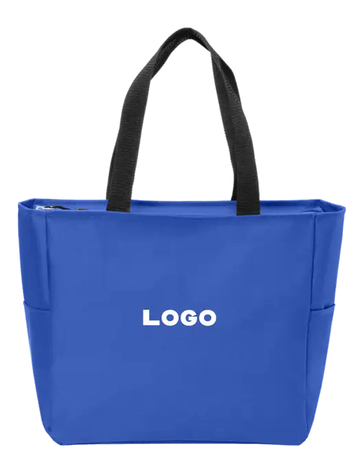 Everyday True Royal Zip Tote  w/Logo