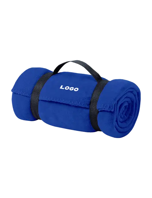 Casual Royal Fleece Blanket With Strap  w/Logo