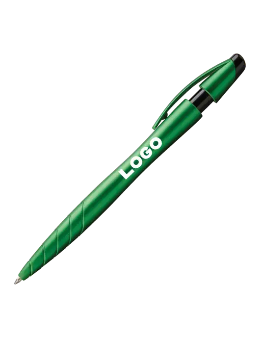Awali Green Metallic Pen - Black Ink w/Logo