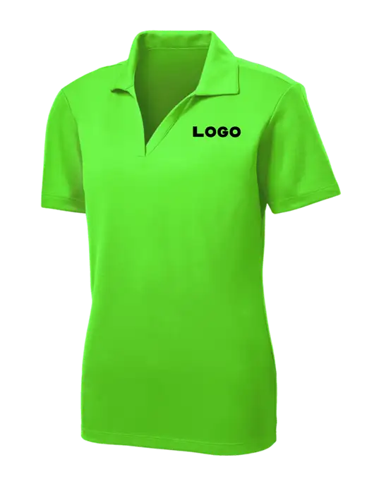 Womens Neon Green PosiCharge RacerMesh Polo w/Logo