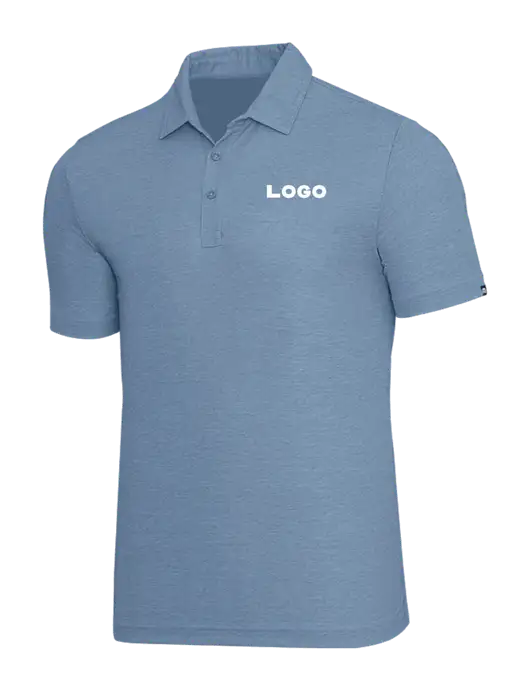 TravisMathew Slate Blue Heather Oceanside Polo w/Logo
