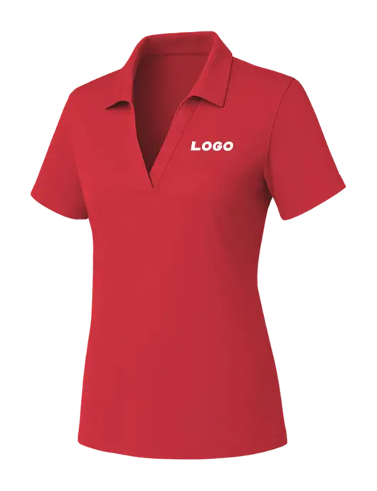 Womens Red PosiCharge RacerMesh Polo w/Logo