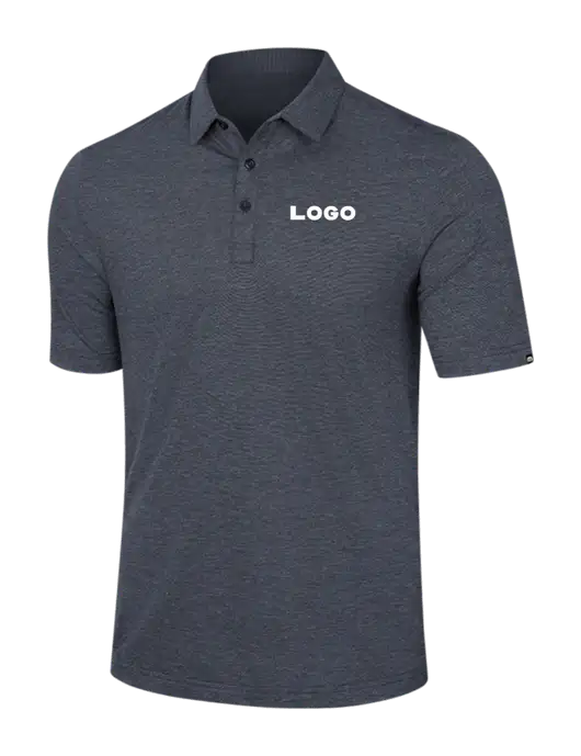 TravisMathew Dark Grey Slate Heather Sunnyvale Polo w/Logo