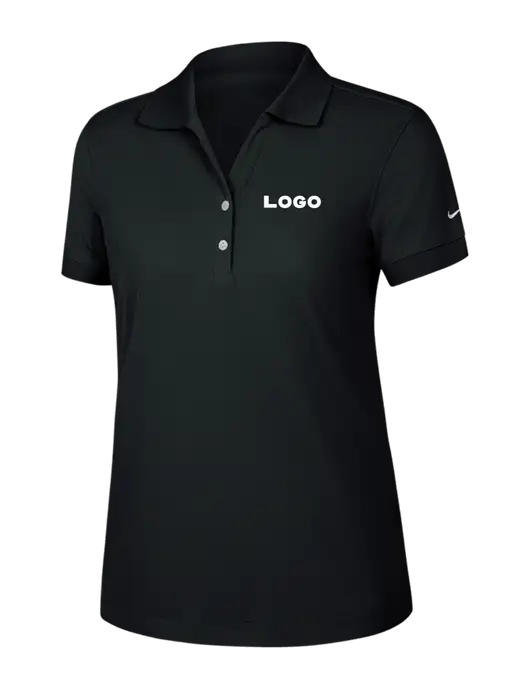 Nike Womens Dri-FIT Classic Black Polo w/Logo