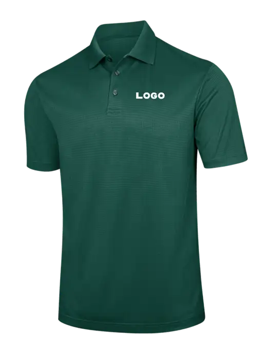 Dark Green Performance Fine Jacquard Polo w/Logo