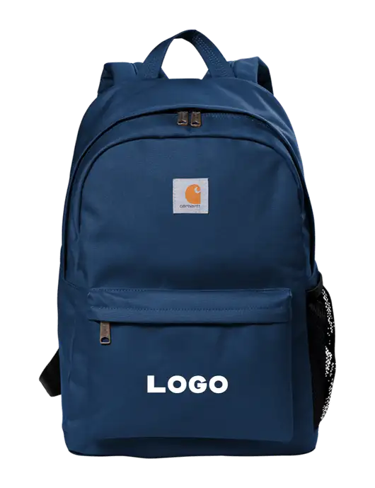 Carhartt Navy Canvas Backpack w/Logo