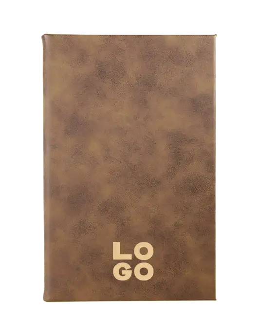 Rustic Leatherette 5.25 x 8.25 Journal w/Logo