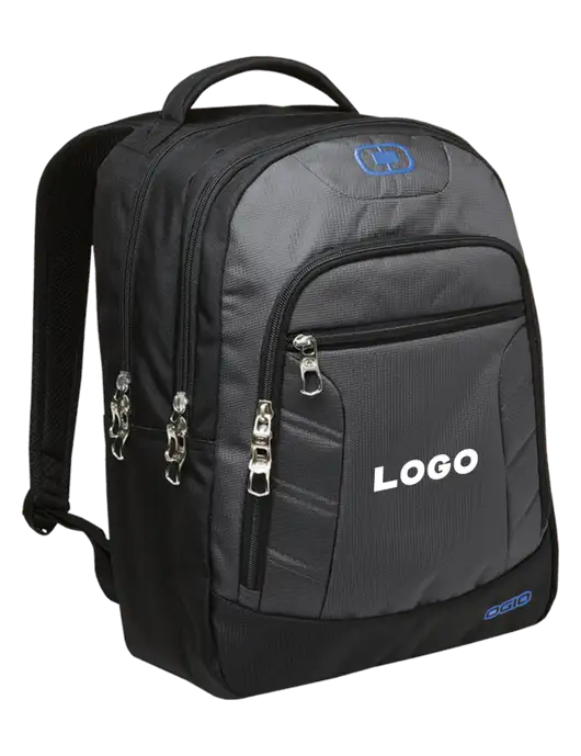 OGIO Dark Grey/Royal Blue Colton Laptop Backpack  w/Logo
