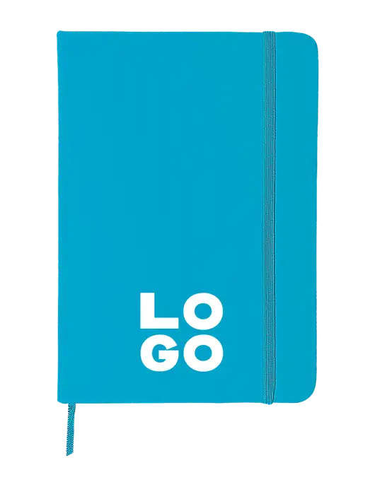 Light Blue Comfort Touch Bound Journal 5" X 7" w/Logo