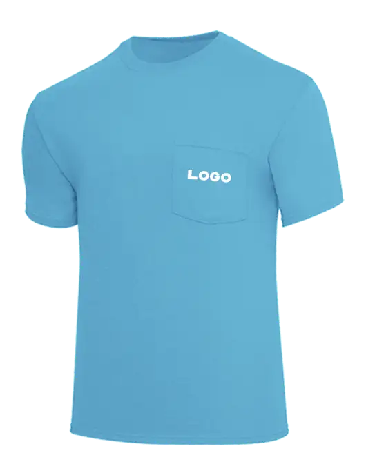 Core Blend Light Sapphire Blue Pocket T-Shirt w/Logo