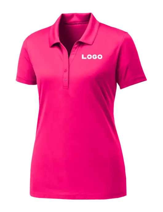 Womens Dark Fucia PosiCharge Competitor Polo w/Logo