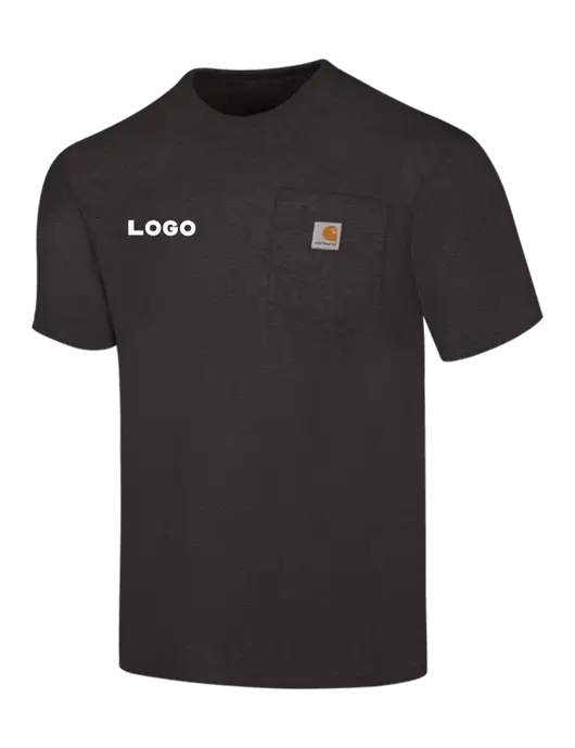 Carhartt Loose Fit Workwear Charcoal Heather Short Sleeve Pocket T-Shirt w/Logo