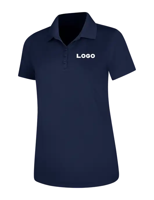 Dark Navy Womens Dry Zone UV Mesh Polo w/Logo