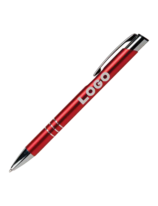Laurent Red Pen - Black Ink w/Logo