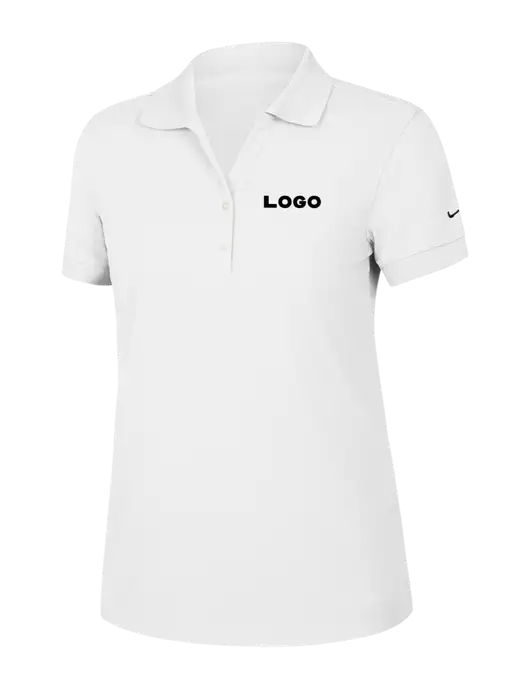 Nike Womens Dri-FIT Classic White Polo w/Logo