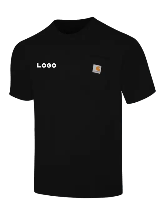Carhartt Loose Fit Workwear Black Short Sleeve Pocket T-Shirt w/Logo