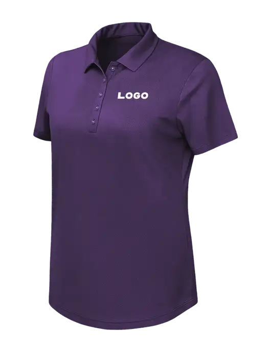Callaway Womens Birdseye Purple Polo w/Logo