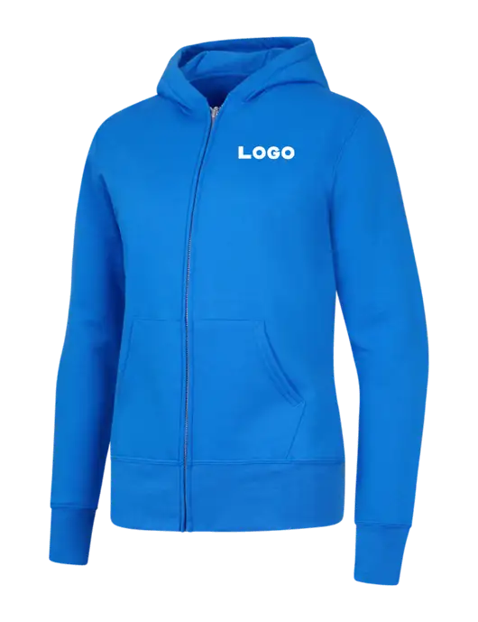 Royal Womens Core Fleece Full-Zip Hooded Sweatshirt w/Logo