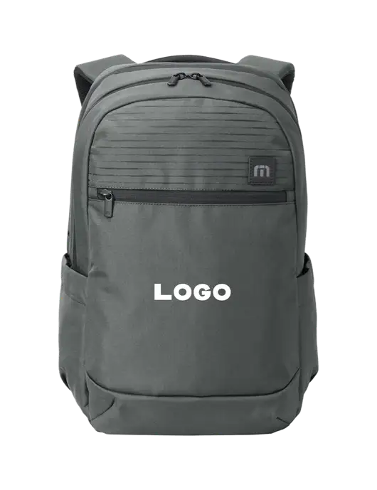 TravisMathew Dark Medium Grey Approach Backpack w/Logo