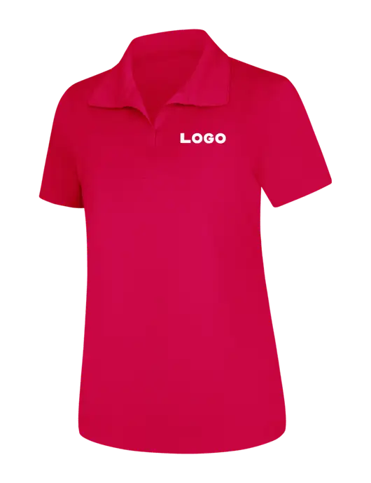 Womens Pink Raspberry Micropique Sport-Wick Polo w/Logo