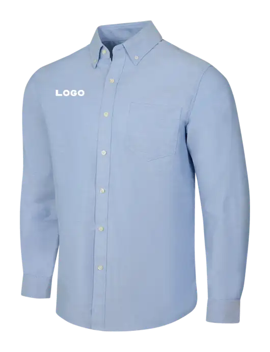 Light Blue SuperPro Oxford Shirt w/Logo