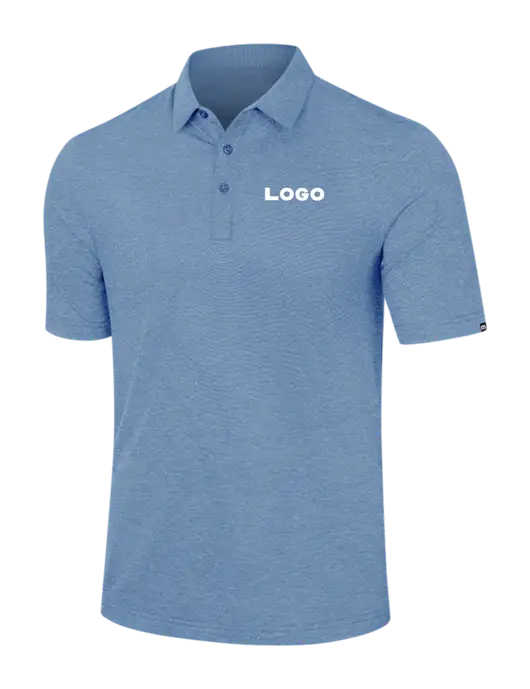 TravisMathew Light Blue Heather Sunnyvale Polo w/Logo