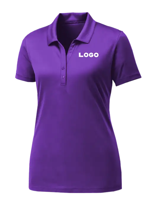Womens Purple PosiCharge Competitor Polo w/Logo
