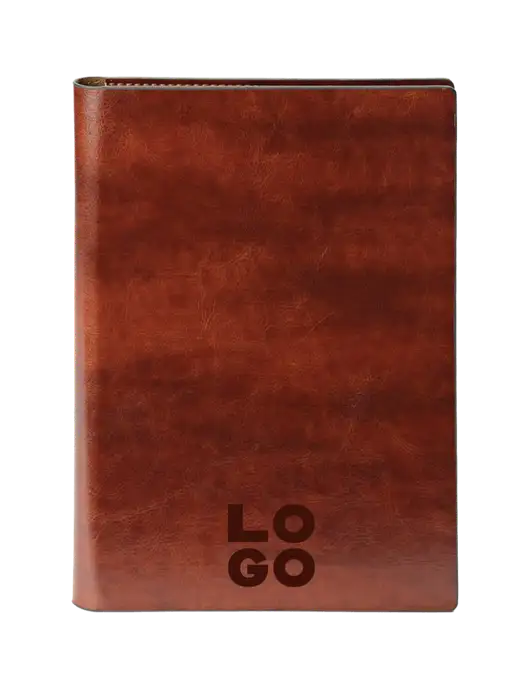 Fabrizio Brown 7 x 9.625 Padfolio & Notepad w/Logo