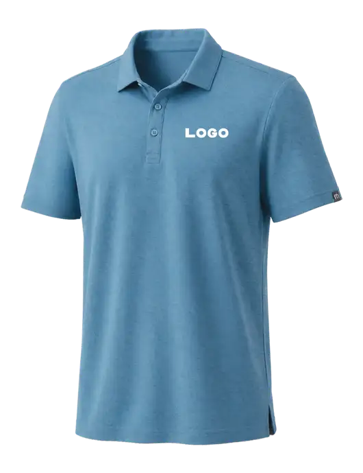 TravisMathew Dark Carolina Blue Coto Performance Polo w/Logo