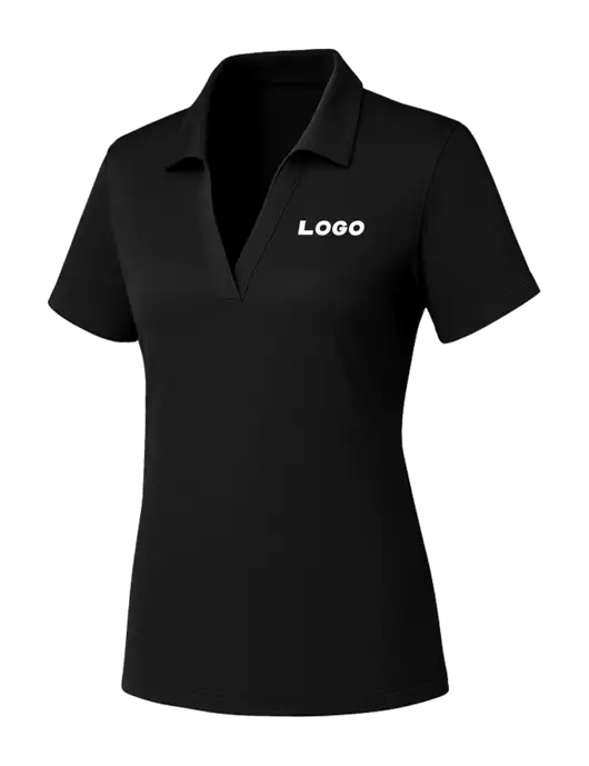 Womens Black PosiCharge RacerMesh Polo w/Logo