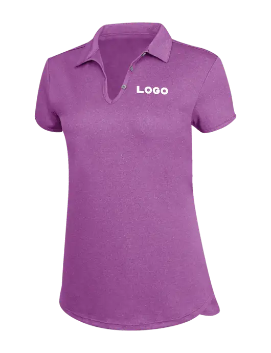 Womens Very Light Purple Trace Heather Polo w/Logo