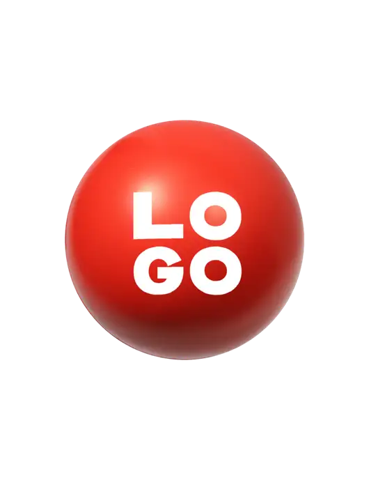 Red Stress Reliever Ball w/Logo