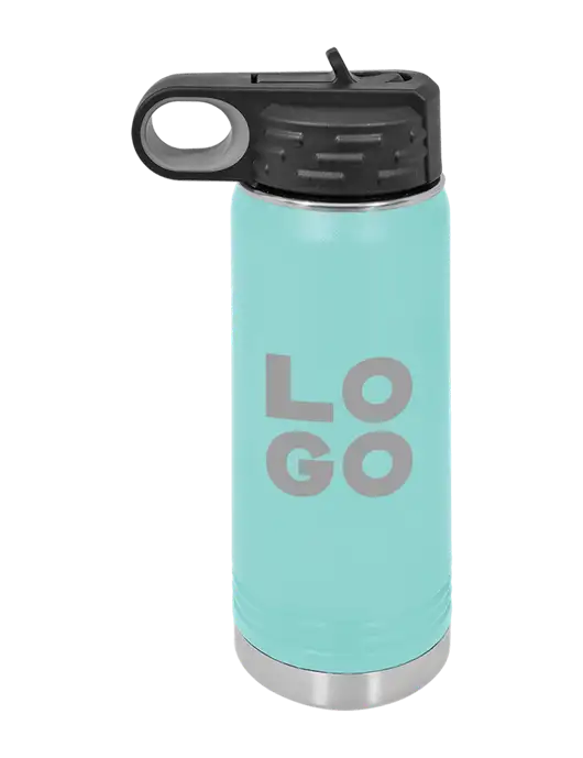 Polar Camel 20 oz Powder Coated Seafoam Vacuum Insulated Water Bottle w/Logo