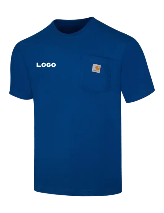 Carhartt Loose Fit Workwear Dark Sapphire Short Sleeve Pocket T-Shirt w/Logo