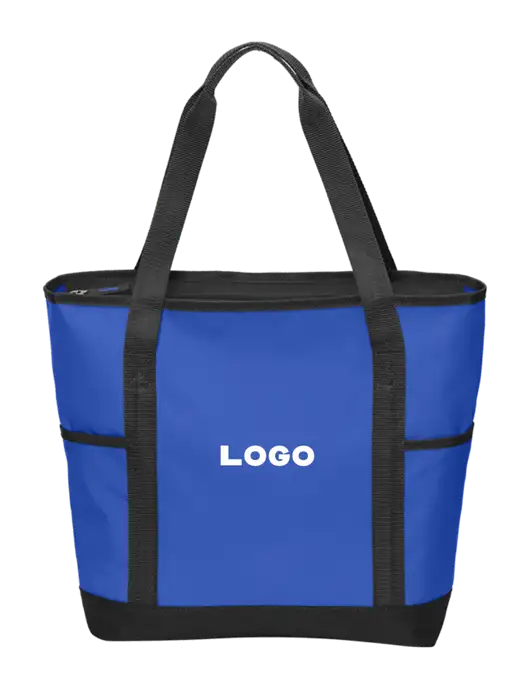 On the Go Royal/Black Tote w/Logo
