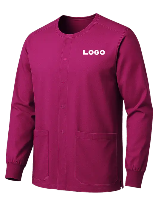 Wink Wine Unisex WorkFlex Snap-Front Scrub Jacket w/Logo