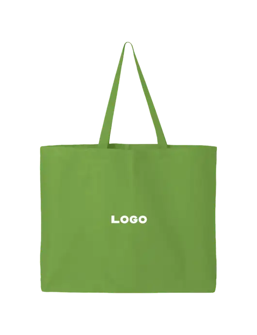 Sturdy Canvas Lime Green Tote w/Logo