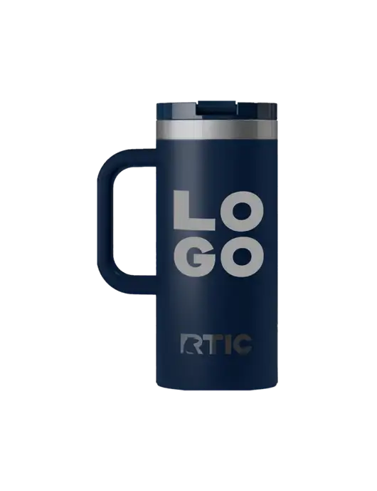 RTIC Road Trip 16 oz Navy Travel Mug w/Logo
