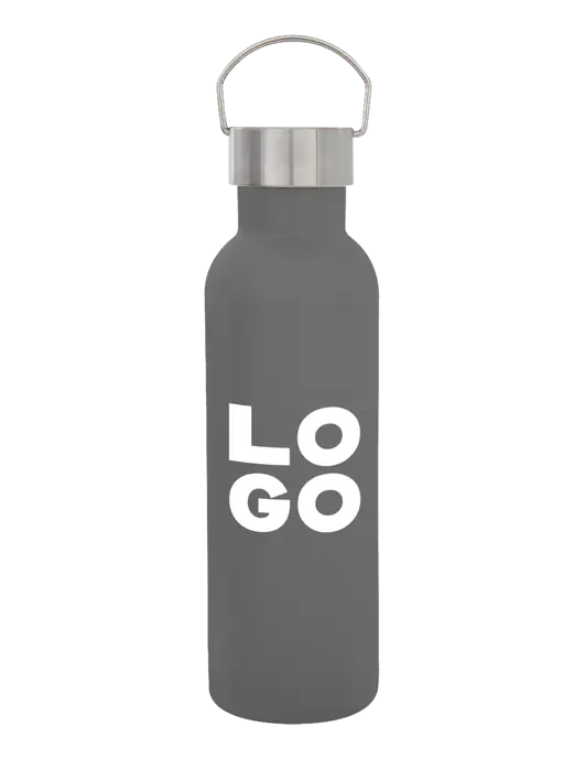 28 oz Medium Grey Bubbli Stainless Steel Bottle w/Logo