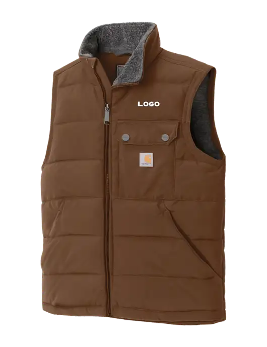 Carhartt Montana Brown Insulated Vest w/Logo