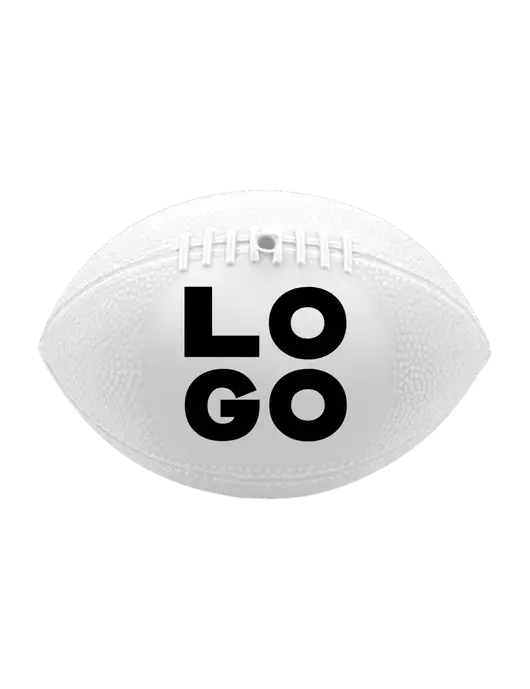 7” Durable White Vinyl Football w/Logo
