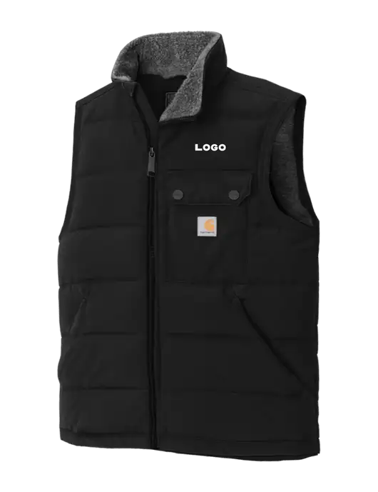 Carhartt Montana Black Insulated Vest w/Logo