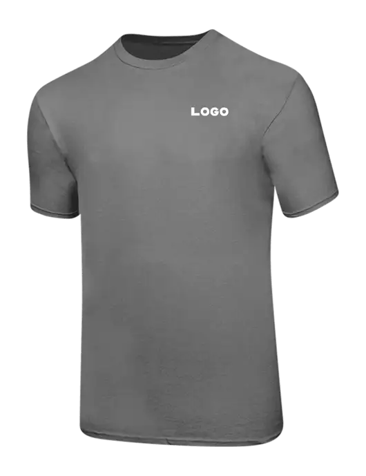 Ring Spun Medium Grey 4.5 oz T-Shirt w/Logo